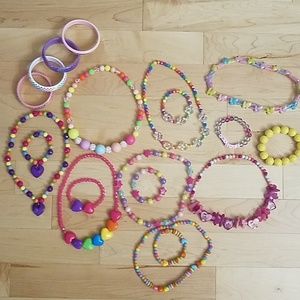 Girls jewelry- LOT- 8 necklaces & 11 bracelets